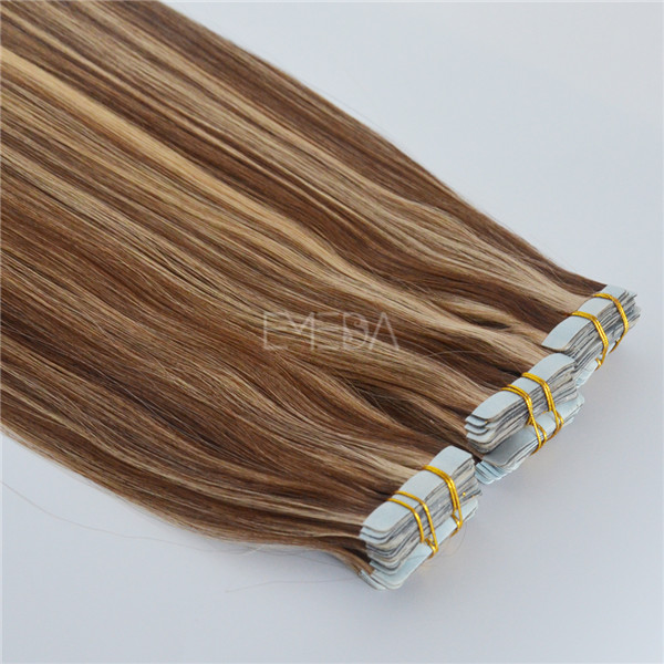 Piano color double side tape weft hair extensions YJ108